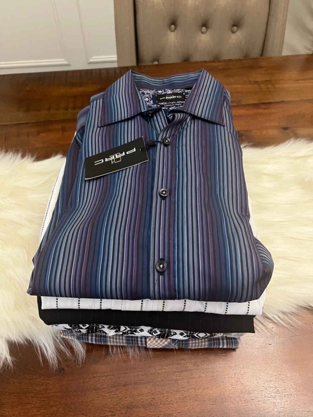 5 Pc Men’s Medium Shirt Bundle 2 NWT PARC 81 Wrangler Panhandle Western